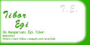 tibor egi business card