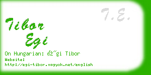 tibor egi business card